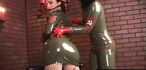  Latex RubberDoll In Military Gas Mask Test With Ruby Luster!